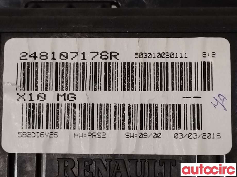 Instrumentpanel til Renault Zoe 2013-2019 (Fase 1)  (RENAULT|248105950R|248107176R)