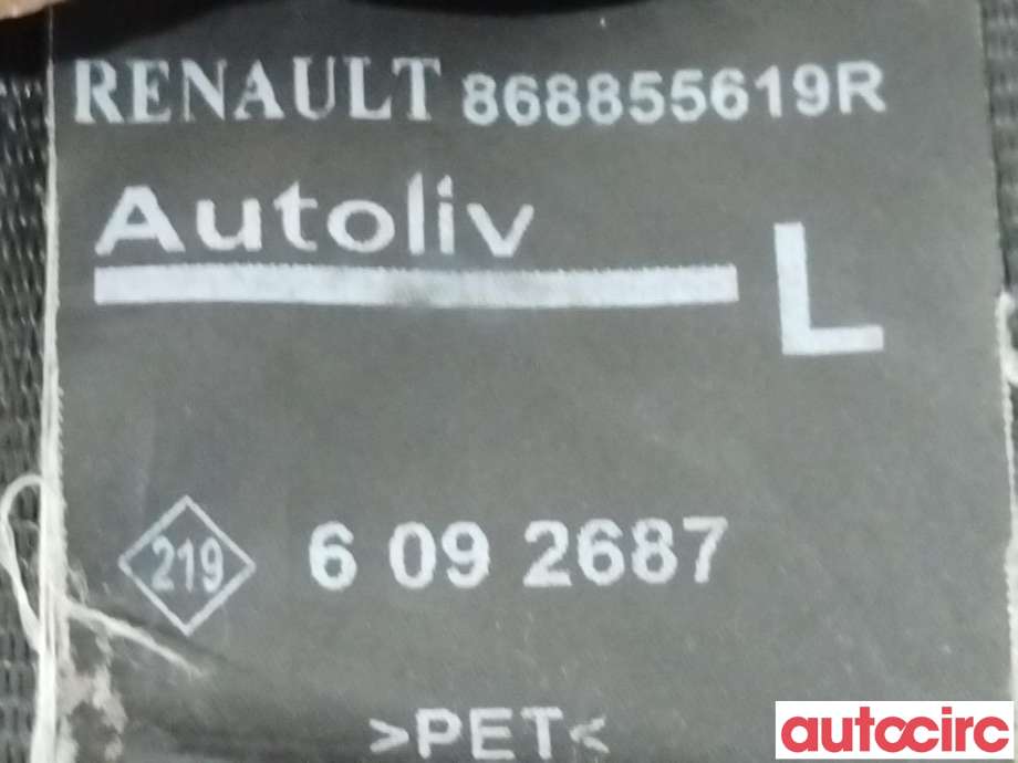 Sikkerhetsbelte foran venstre til Renault Zoe 2013-2019 (Fase 1)  (RENAULT|868852607R|868855619R)