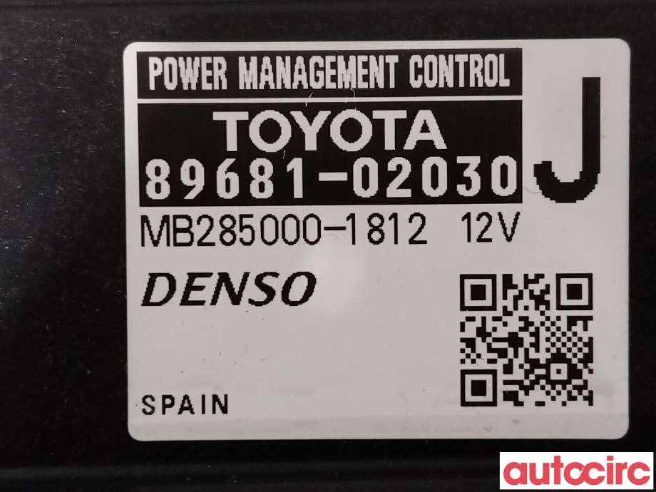 Styreenhet diverse til Toyota Auris 2013-2015 (Type II, Fase 1) (TOYOTA|8968102040||89681-02030)