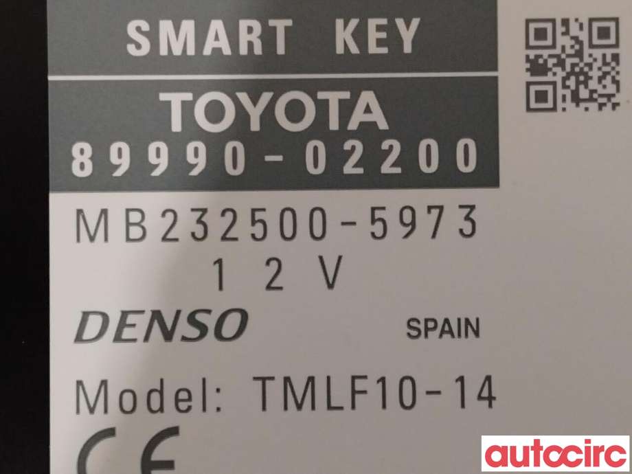 Styreenhet nøkkelfri/keyless til Toyota Auris 2013-2015 (Type II, Fase 1)  (TOYOTA|8999002200||89990-02200)