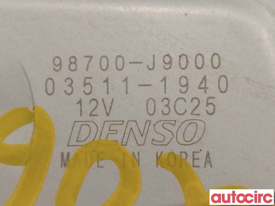 Viskermotor bakrute til Hyundai Kona 2017-2021 (Type I, Fase 1)  (HYUNDAI|98700J9000)