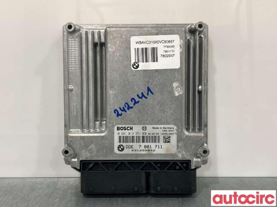 Styreenhet motor til BMW 3-Serie 2005-2011 (E90/E91/E92/E93) (E90/E91/E92/E93) (BMW|13617808125|0281013251|7801711)