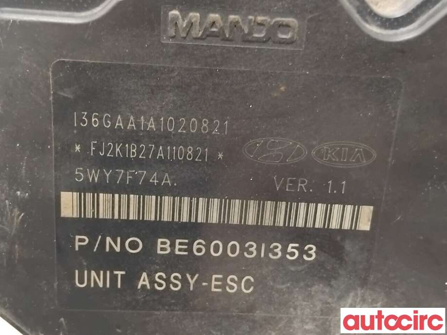 ABS sentral til Kia Sportage 2010-2016 (Type III) (KIA|589203U710|BE6003I353|58920-3U710)