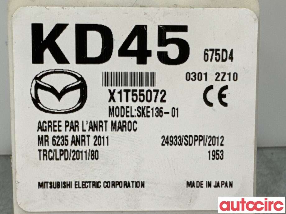 Styreenhet nøkkelfri/keyless til Mazda CX-5 2012-2017 (Type I)  (MAZDA|KD45-67-5D4A|SKE136-01|KD45675D4)