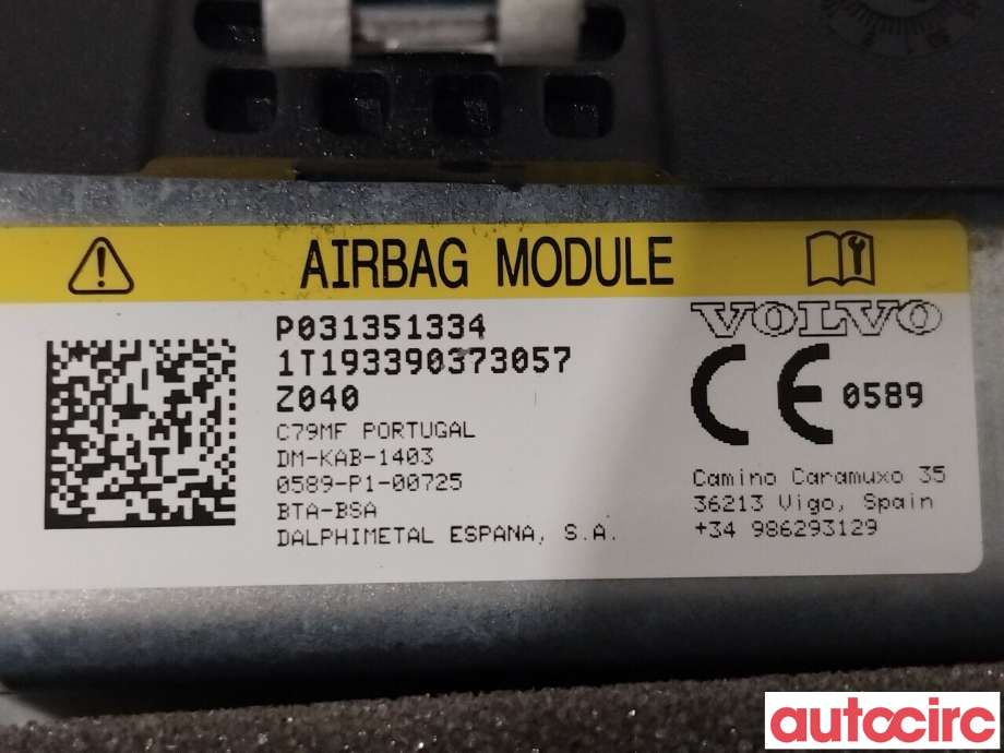 Airbag kne til Volvo XC90 2015-2025 (Type II)  (VOLVO|31351334|P031351334)