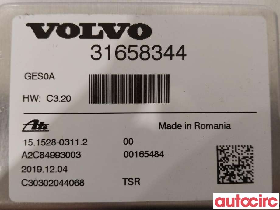 Styreenhet nivå/luftfjæring til Volvo XC90 2015-2025 (Type II)  (VOLVO|31658344)