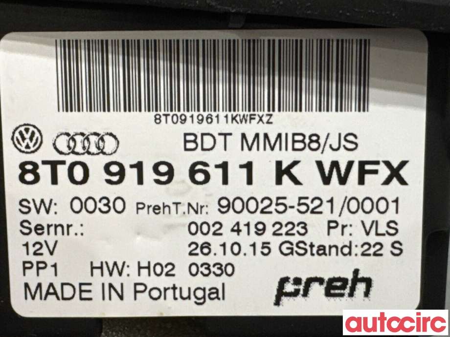 Bryter diverse til Audi Q5 2012-2017 (Type I, Fase 2)  (AUDI|8T0919611K|)