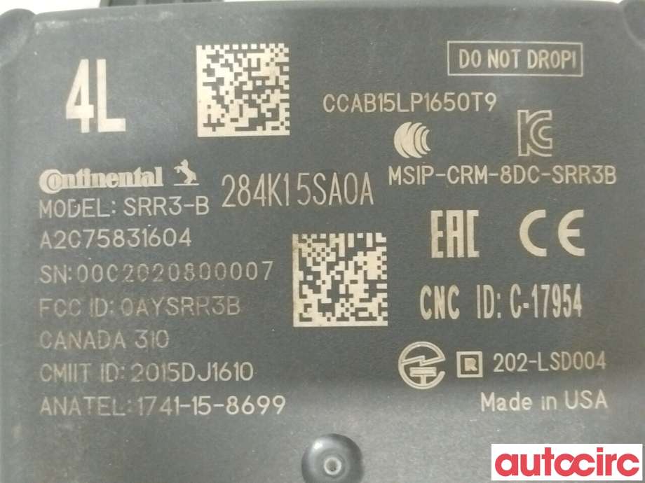 Sensor radar til Nissan Leaf 2018-->> (Type II)  (NISSAN|284K15SA0A)