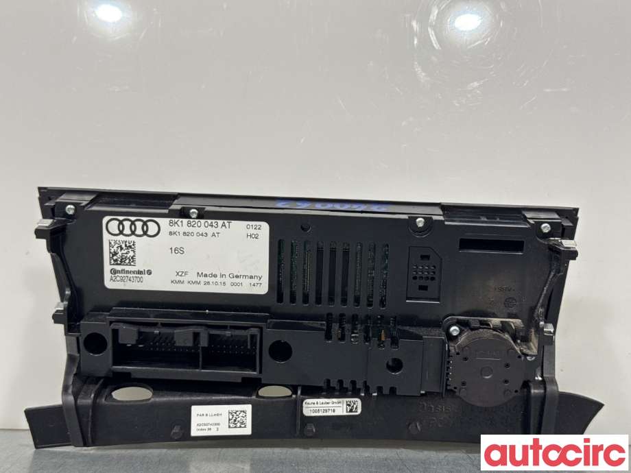 Varmeapparat betjening til Audi Q5 2012-2017 (Type I, Fase 2) (AUDI|8K1820043AT|A2C92743700)