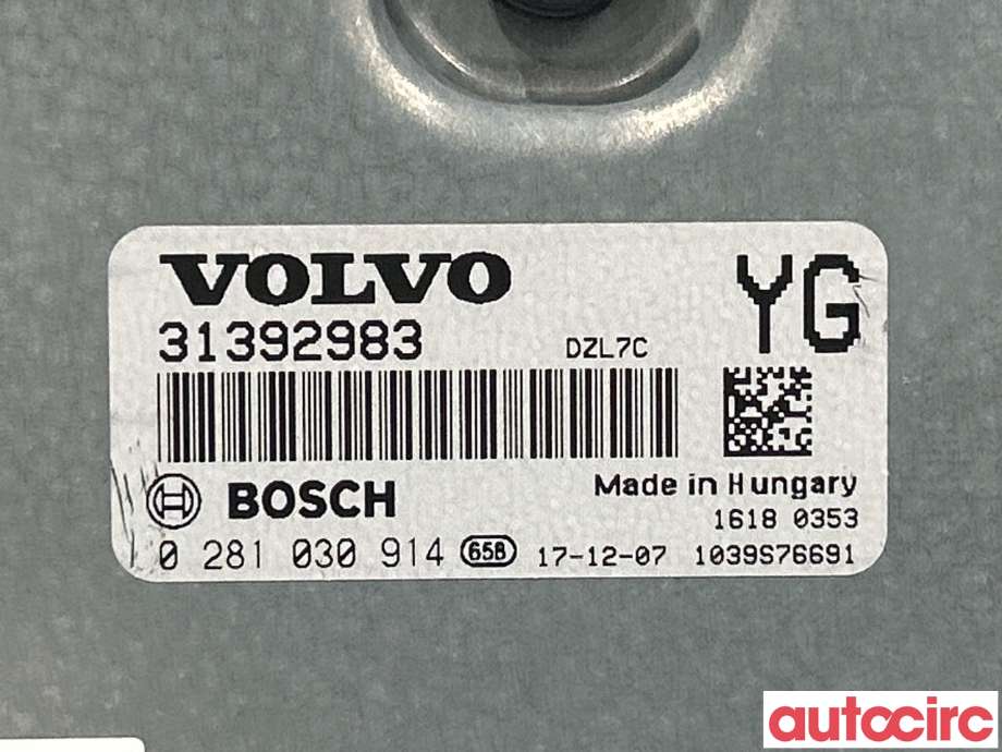 Styreenhet motor til Volvo V60/V60 CC 2013-2018 (Type I, Fase 2)  (VOLVO|36012608|0281030914|31392983)