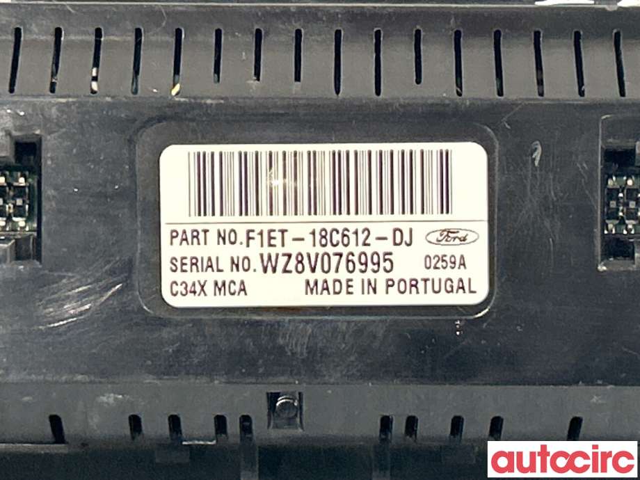 Varmeapparat betjening til Ford C-Max 2015-2019 (Type II, Fase 2) (FORD|2376689|F1ET-18C612-DJ)