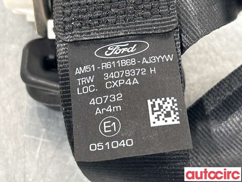 Sikkerhetsbelte bak venstre til Ford C-Max 2015-2019 (Type II, Fase 2)  (FORD|1917298|AM51-R611B68-AJ3YYW)