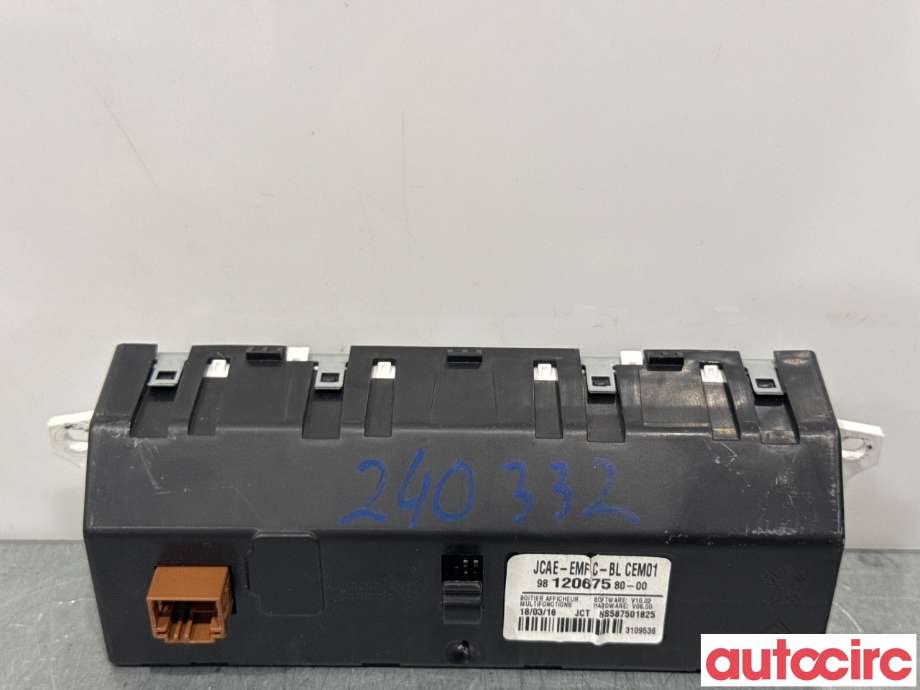 Multimedia display (MCU - Media Controller Unit) til Toyota Proace 2016-->> (Type II)  (TOYOTA|SU001A6699||9812067580)