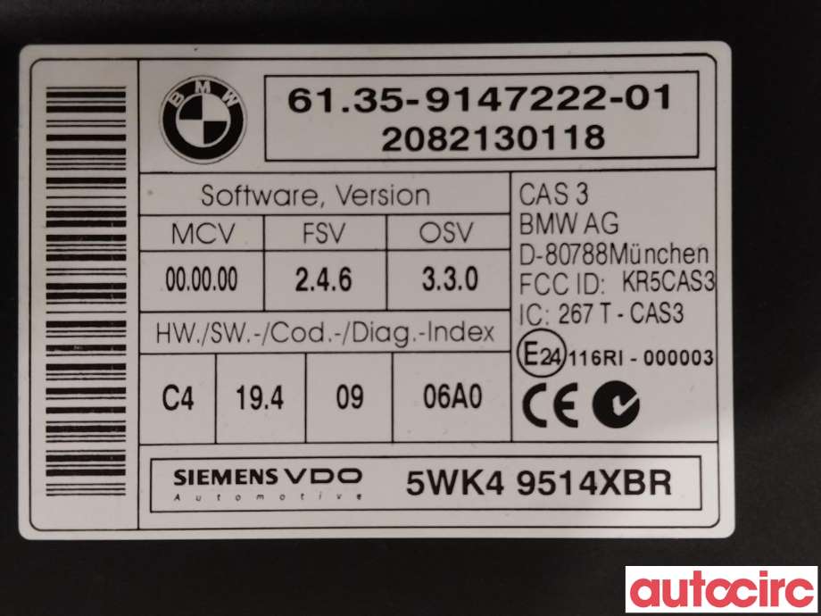 Styreenhet diverse til BMW X6 2008-2014 (E71/E72) (E71/E72) (BMW|61359395656|61359147222)