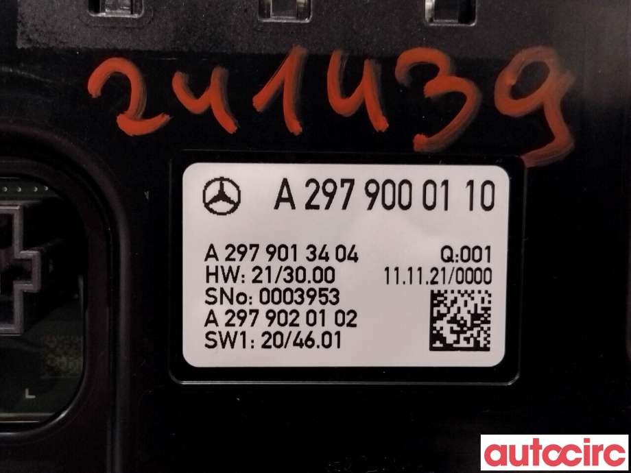 Instrumentpanel til Mercedes EQS 2021-->> (V297) (V297) (MERCEDES|A2979000110||A2979003716)