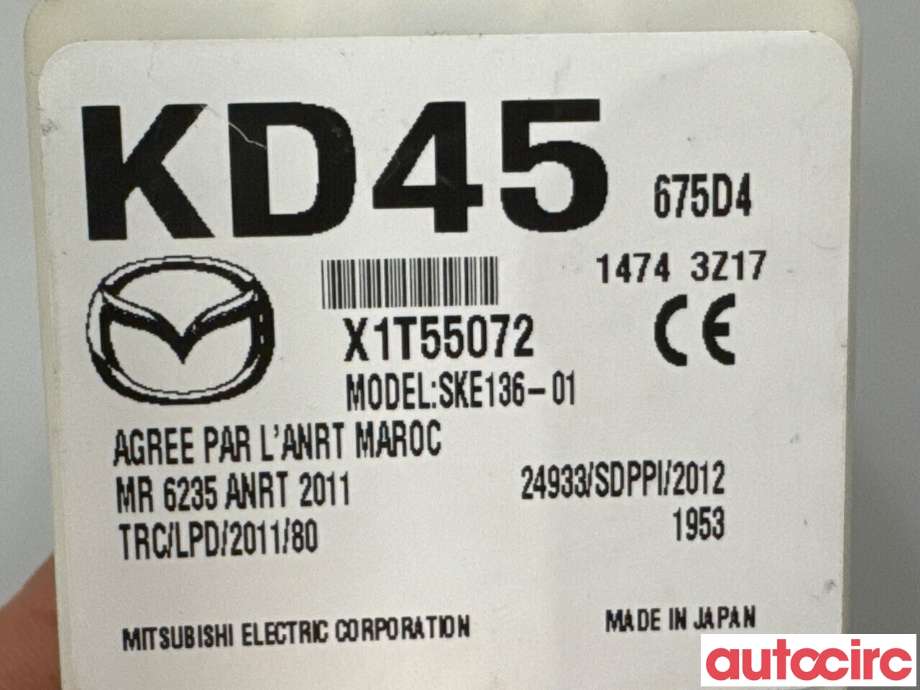 Styreenhet nøkkelfri/keyless til Mazda CX-5 2012-2017 (Type I) (MAZDA|KD45-67-5D4A|SKE136-01|KD45675D4)