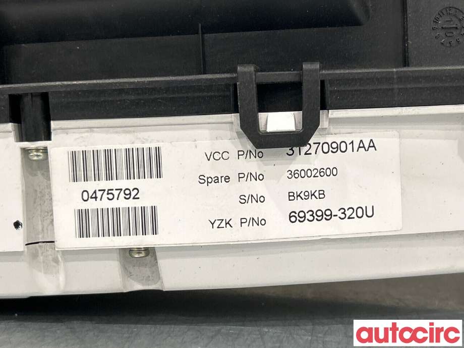 Instrumentpanel til Volvo XC70 2008-2013 (Type II, Fase 1)  (VOLVO|36002600)