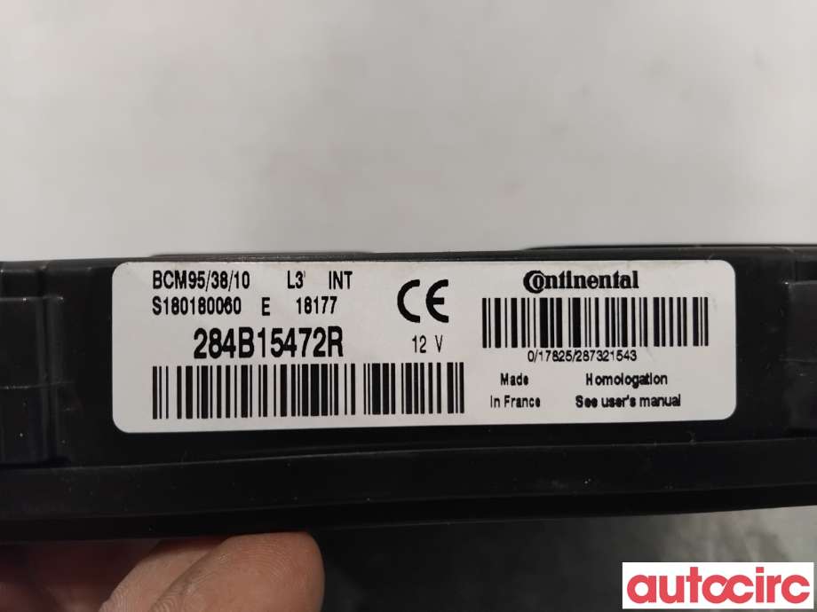 Styreenhet diverse til Renault Zoe 2013-2019 (Fase 1) (RENAULT|284B15472R|S180180060)