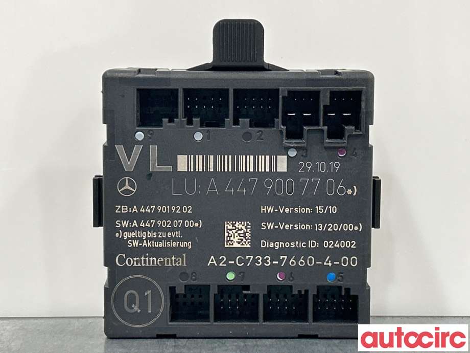 Styreenhet dør venstre foran til Mercedes Vito 2014-->> (W447) (W447) (MERCEDES|A4479007906|A2-C733-7660-5-00|A4479007706)