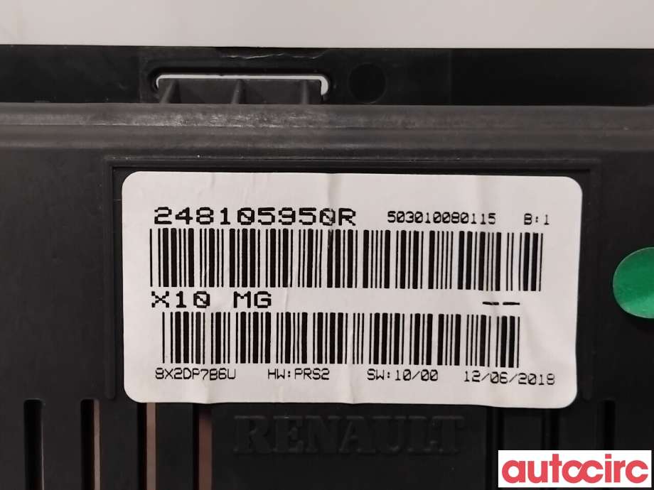 Instrumentpanel til Renault Zoe 2013-2019 (Fase 1)  (RENAULT|248105950R|503010080115)