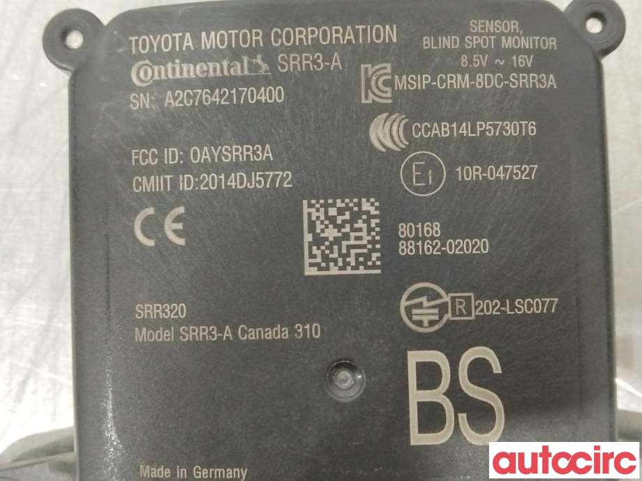 Sensor radar til Toyota Corolla 2019-->>  (TOYOTA|8816202020|A2C7642170400|88162-02020)