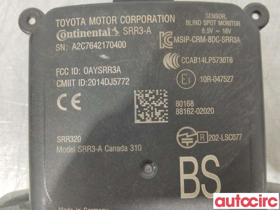 Sensor radar til Toyota Corolla 2019-->> (TOYOTA|8816202020|A2C7642170400|88162-02020)