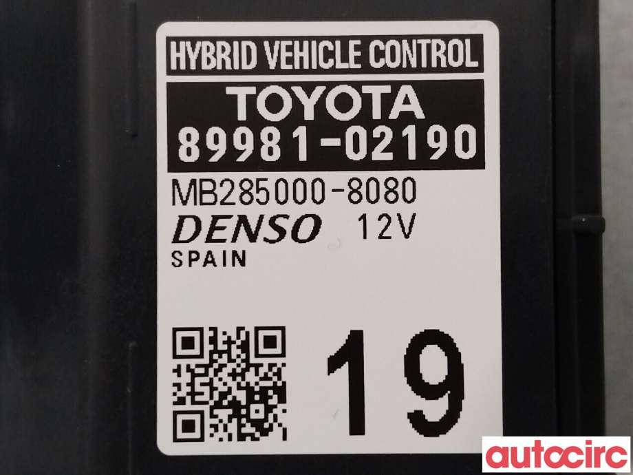 Styreenhet diverse til Toyota Corolla 2019-->>  (TOYOTA|8998102190)