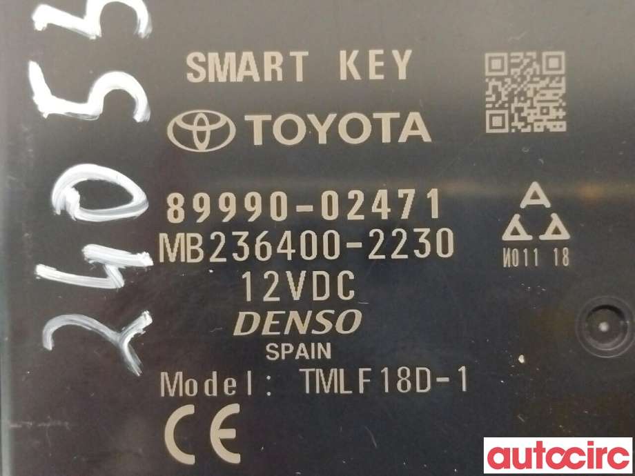 Styreenhet nøkkelfri/keyless til Toyota Corolla 2019-->>  (TOYOTA|899H002051|8999002471)