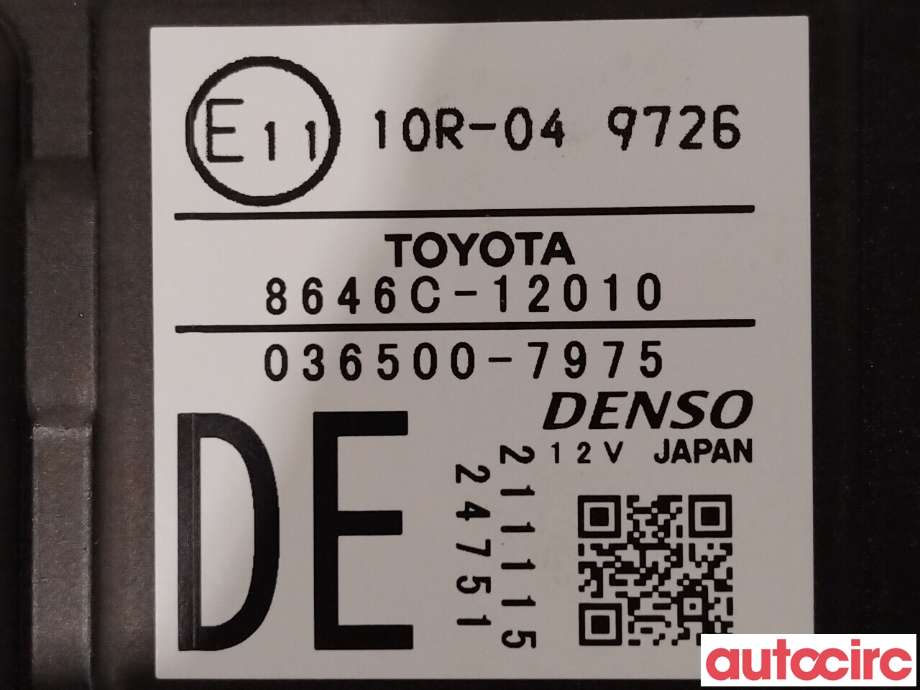 Kamera til Toyota Corolla 2019-->>  (TOYOTA|8646C12010)