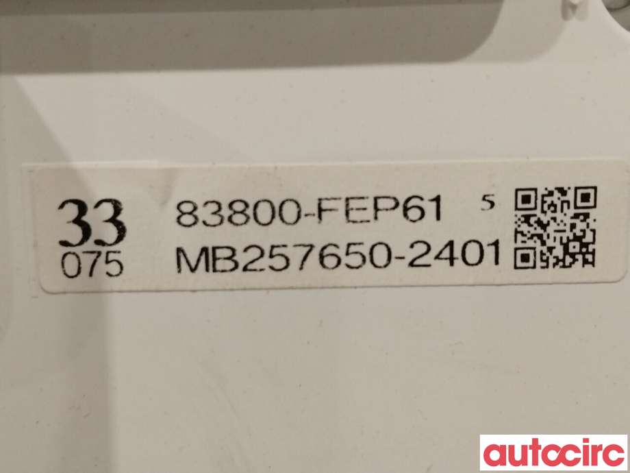 Instrumentpanel til Toyota Corolla 2019-->>  (TOYOTA|83800FEP61)