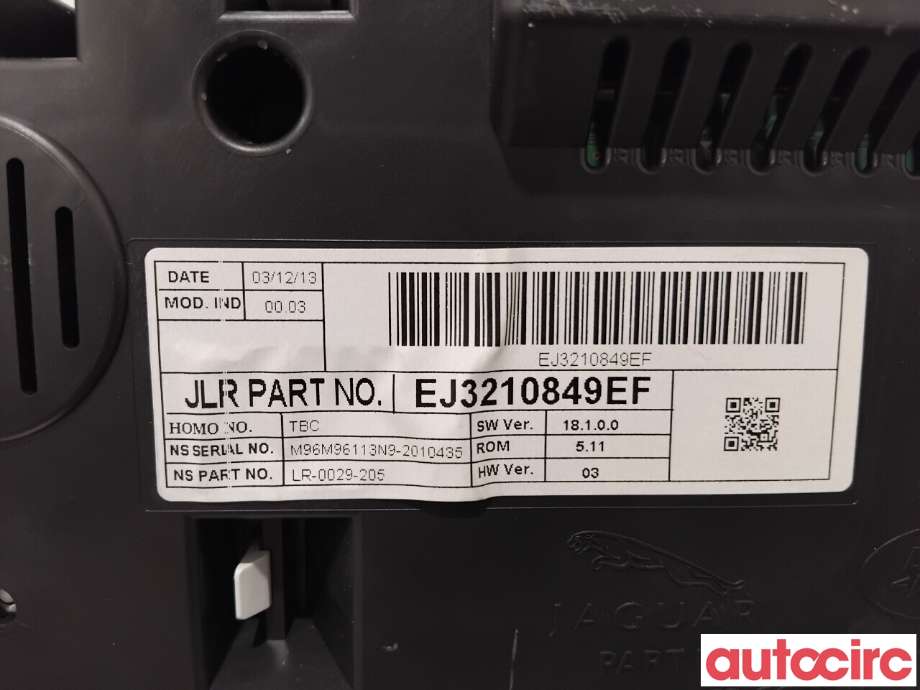 Instrumentpanel til Land Rover Range Rover, Evoque 2011-2019 (Type I)  (LAND-ROVER|LR053161|EJ3210849EF|LR073039)