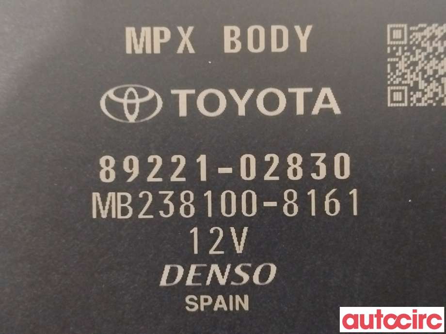 Styreenhet diverse til Toyota Corolla 2019-->>  (TOYOTA|8922102830)