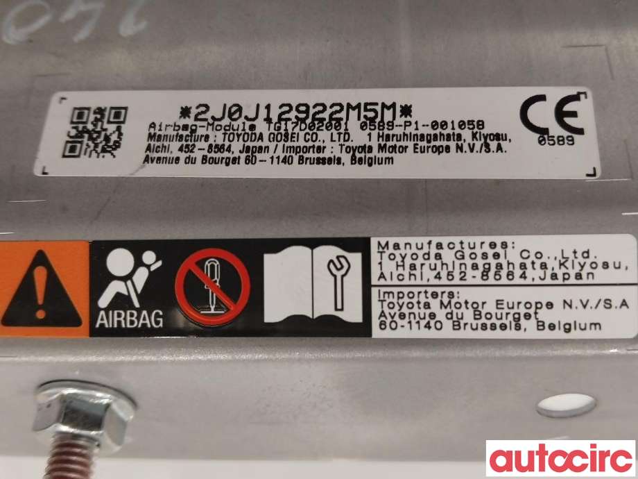 Airbag kne til Toyota Corolla 2019-->>  (TOYOTA|7390002210C0|TG17D02001)