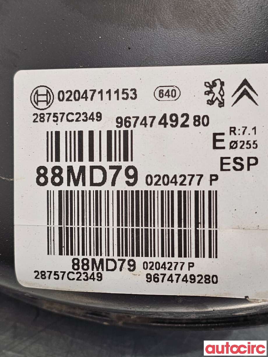 Bremsekraft-forsterker til Citroën C4 2011-2017 (Type II)  (CITROEN|4535ER|88MD79)