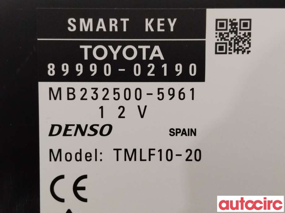 Styreenhet nøkkelfri/keyless til Toyota Auris 2013-2015 (Type II, Fase 1)  (TOYOTA|8999002190||89990-02190)