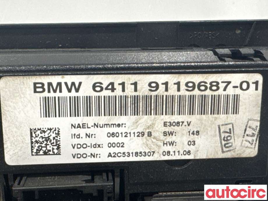 Varmeapparat betjening til BMW 3-Serie 2005-2011 (E90/E91/E92/E93) (E90/E91/E92/E93) (BMW|64119199259||64119119687-01)