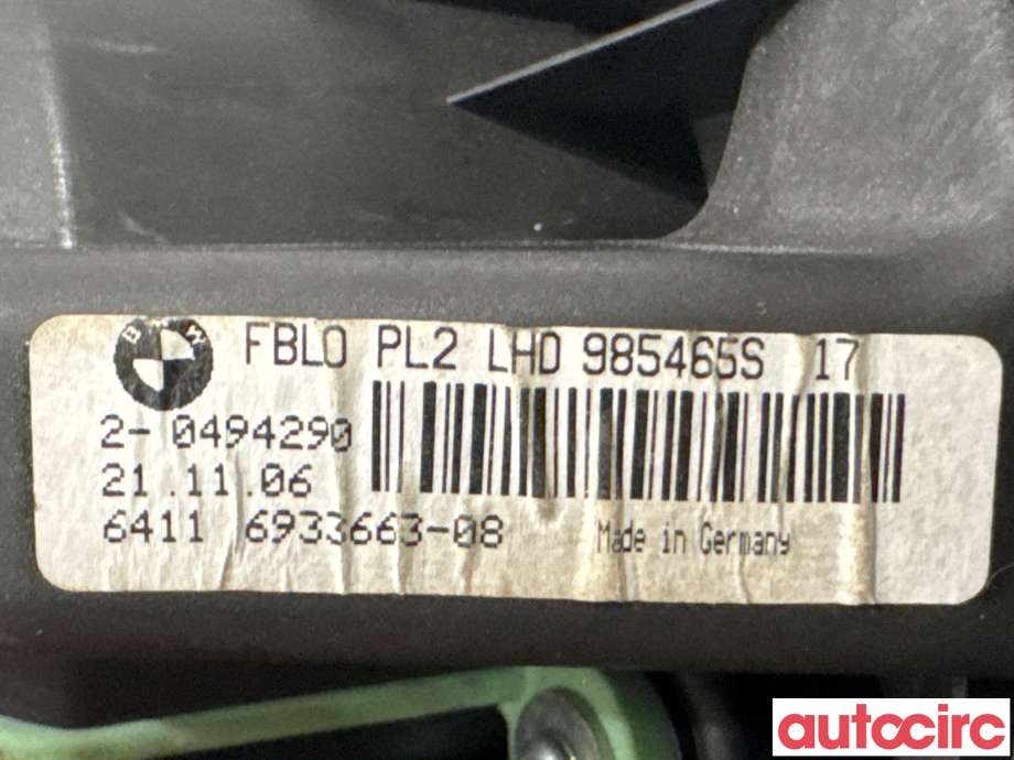 Varmeapparat motor til BMW 3-Serie 2005-2011 (E90/E91/E92/E93) (E90/E91/E92/E93) (BMW|64119227670||64116933663)