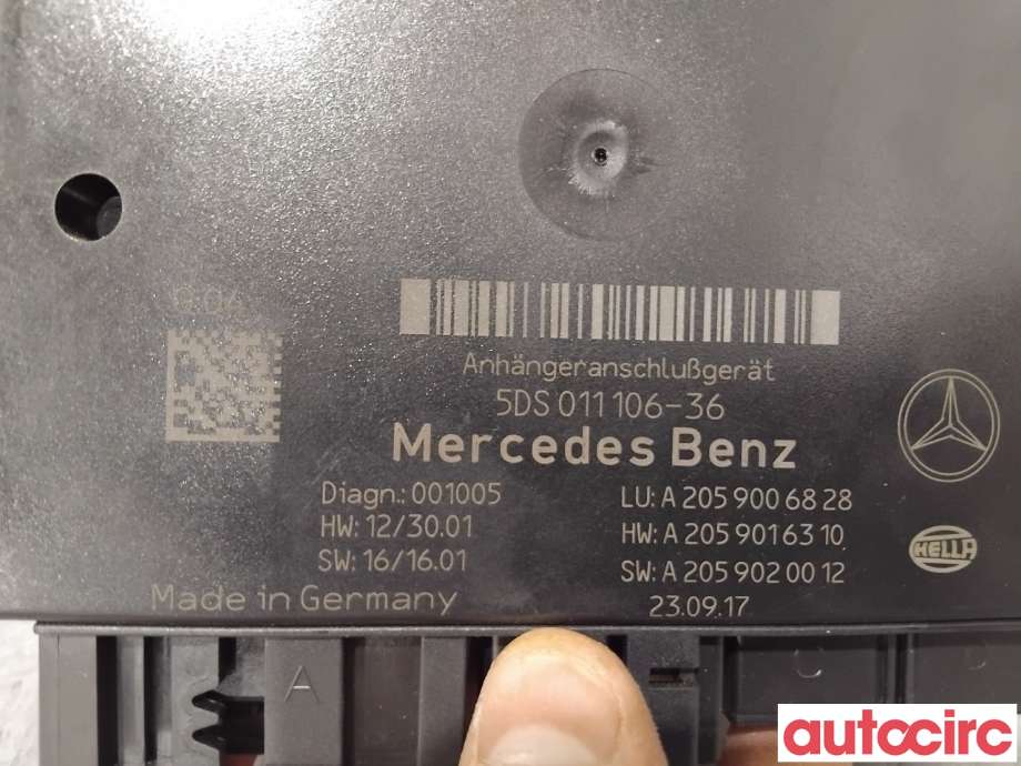 Styreenhet hengerfeste til Mercedes C-Klasse 2018-2021 (Fase 2) (W205) (W205) (MERCEDES|A2059006828|5DS011106-36)
