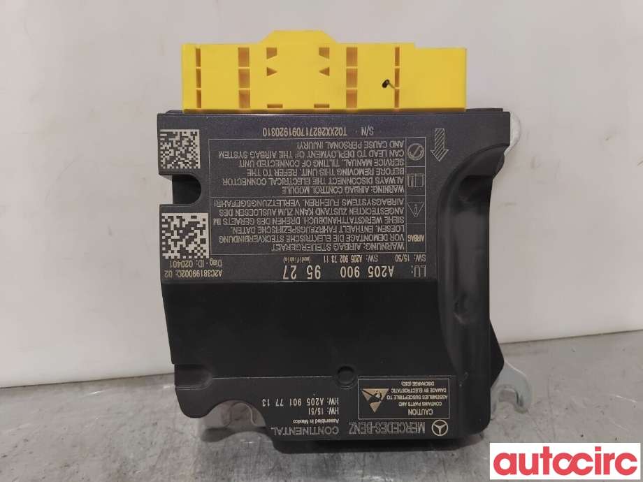 Airbag elektronikk til Mercedes C-Klasse, 2018-2021 (Fase 2) (W205) (W205) (MERCEDES|A2059009527)