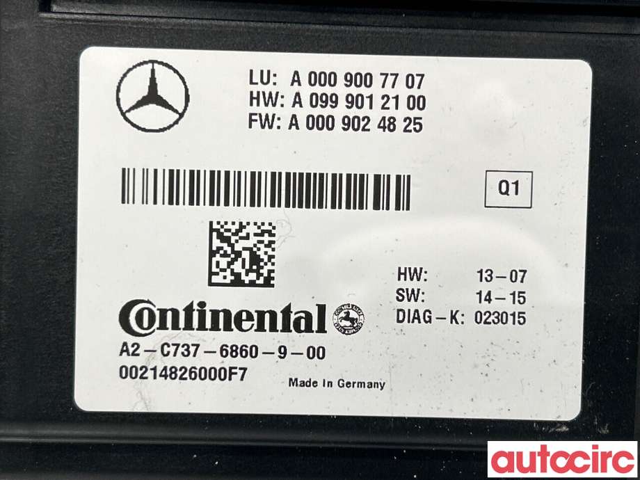 Styreenhet diverse til Mercedes E-Klasse 2013-2016 (Fase 2) (W212) (W212) (MERCEDES|A0009007707)