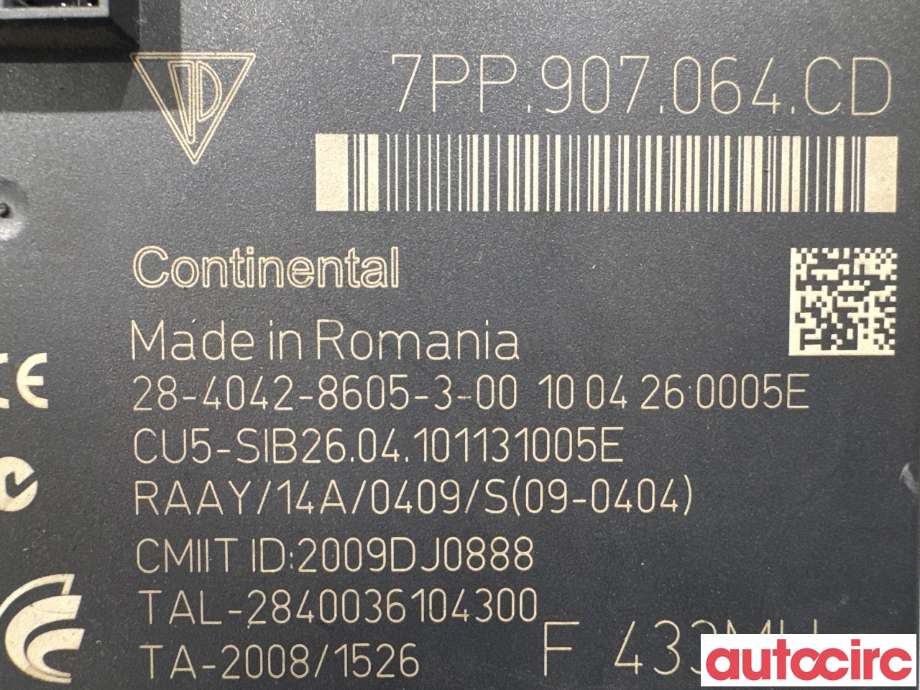 Styreenhet comfort (BCM) til Porsche Panamera 2009-2017 (Type I) (970) (970) (PORSCHE|7PP907064DF||7PP907064LJ)