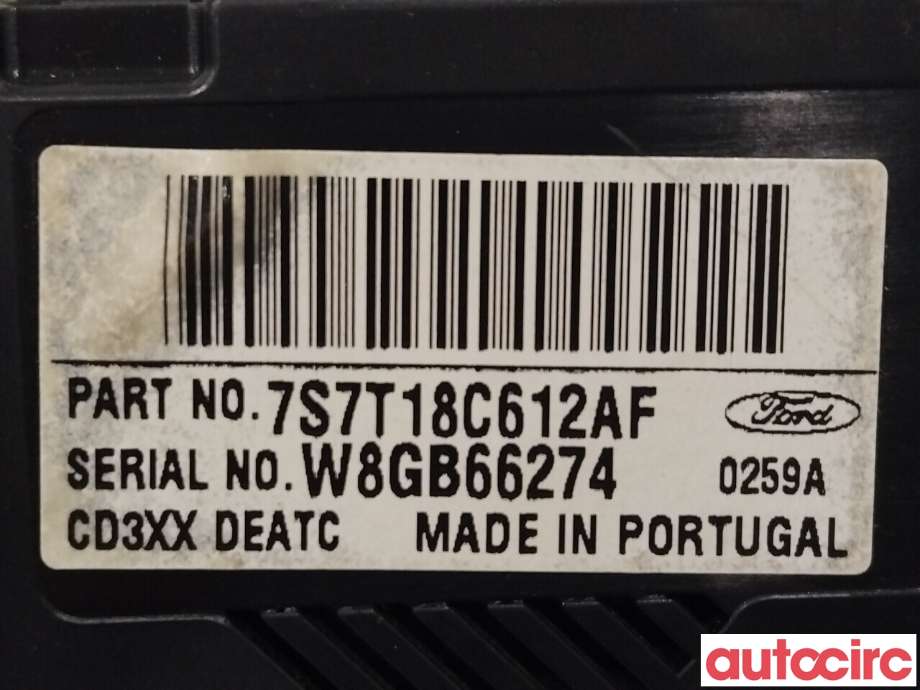 Varmeapparat betjening til Ford Mondeo 2007-2010 (Type IV, Fase 1) (FORD|1676129|7S7T18C612AF)