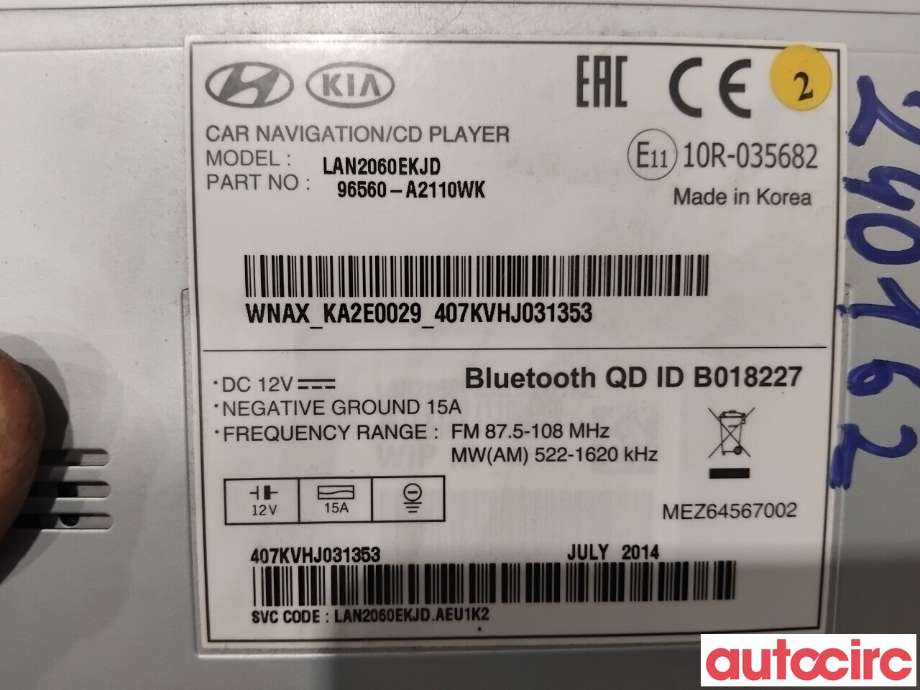 Bilstereo navigasjon til Kia Cee