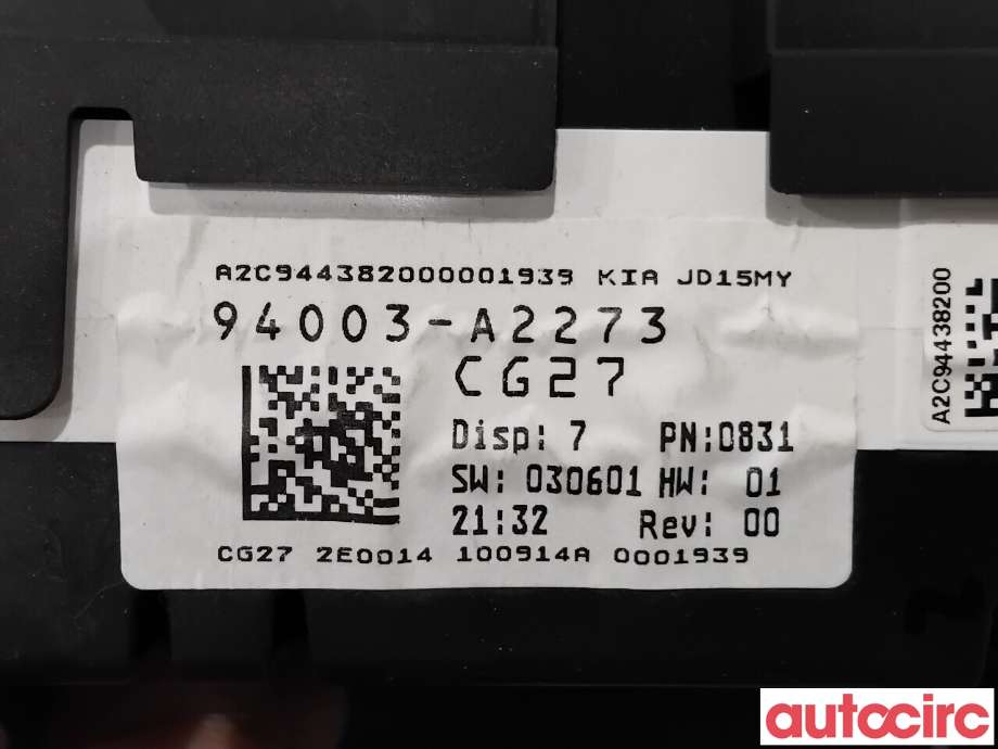 Instrumentpanel til Kia Cee
