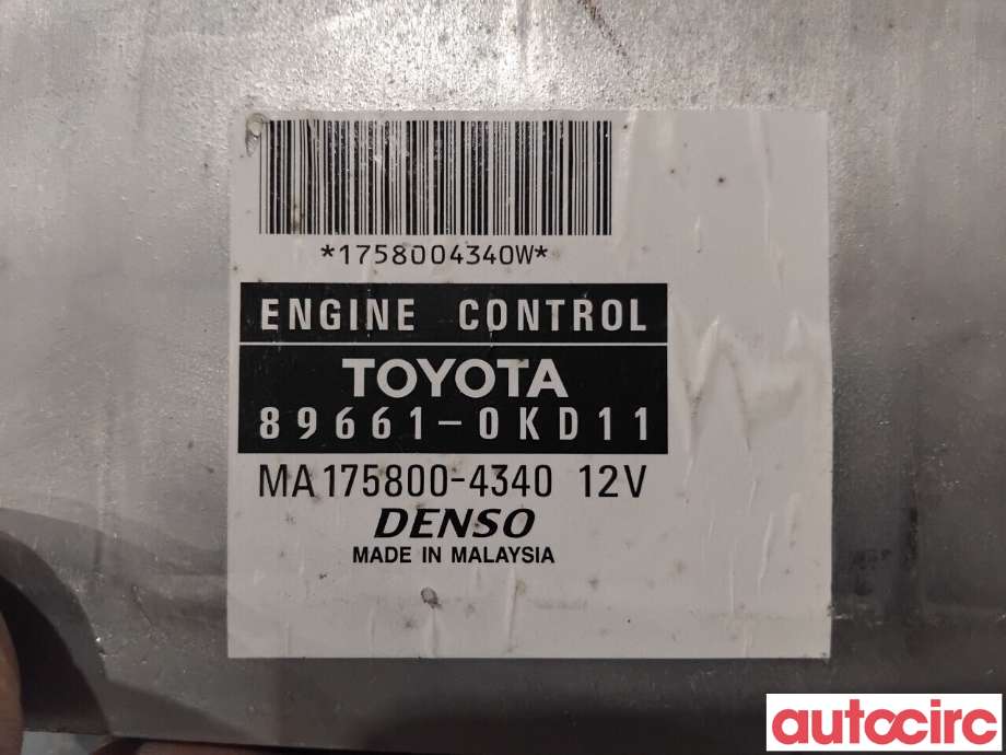 Styreenhet motor til Toyota Hilux 2006-2011  (TOYOTA|896610KD11|MA175800-4340|89661-0KD11)