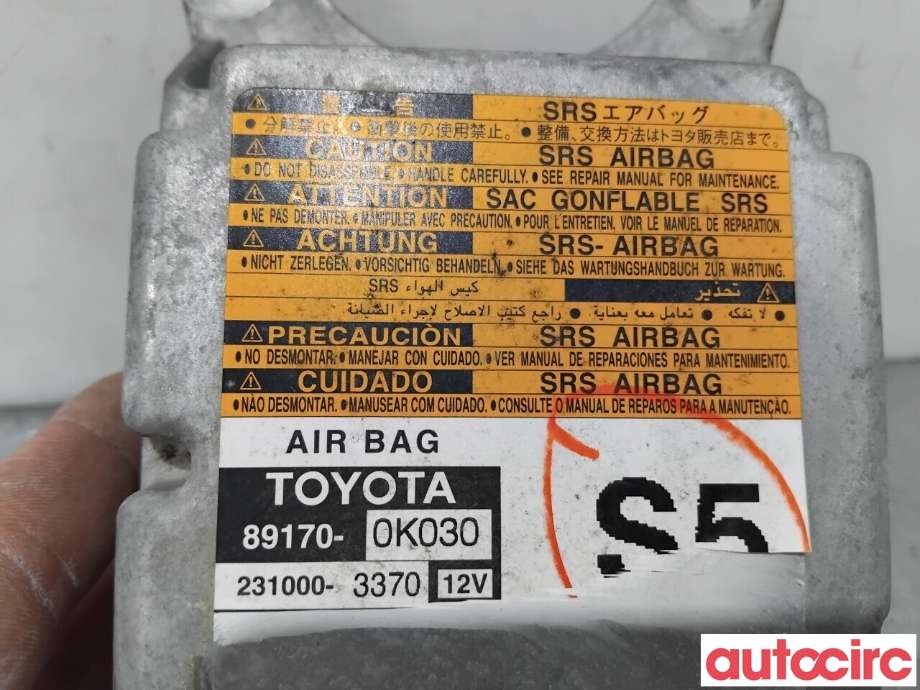 Airbag elektronikk til Toyota Hilux 2006-2011  (TOYOTA|891700K030|231000-3370|89170-0K030)