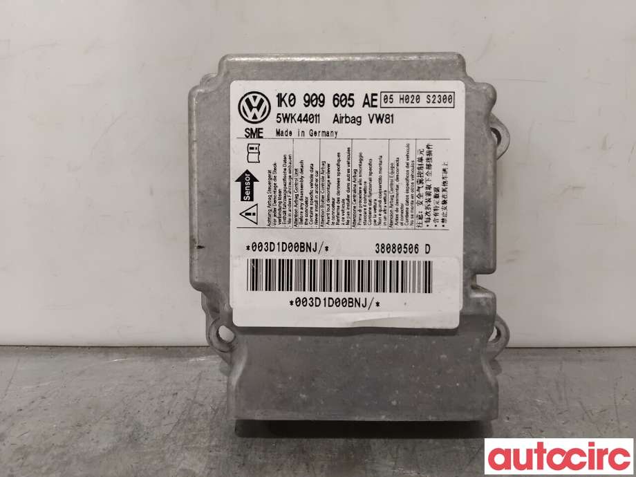 Airbag elektronikk til VW Scirocco, 2008-2013  (VOLKSWAGEN|1K0909605AE)