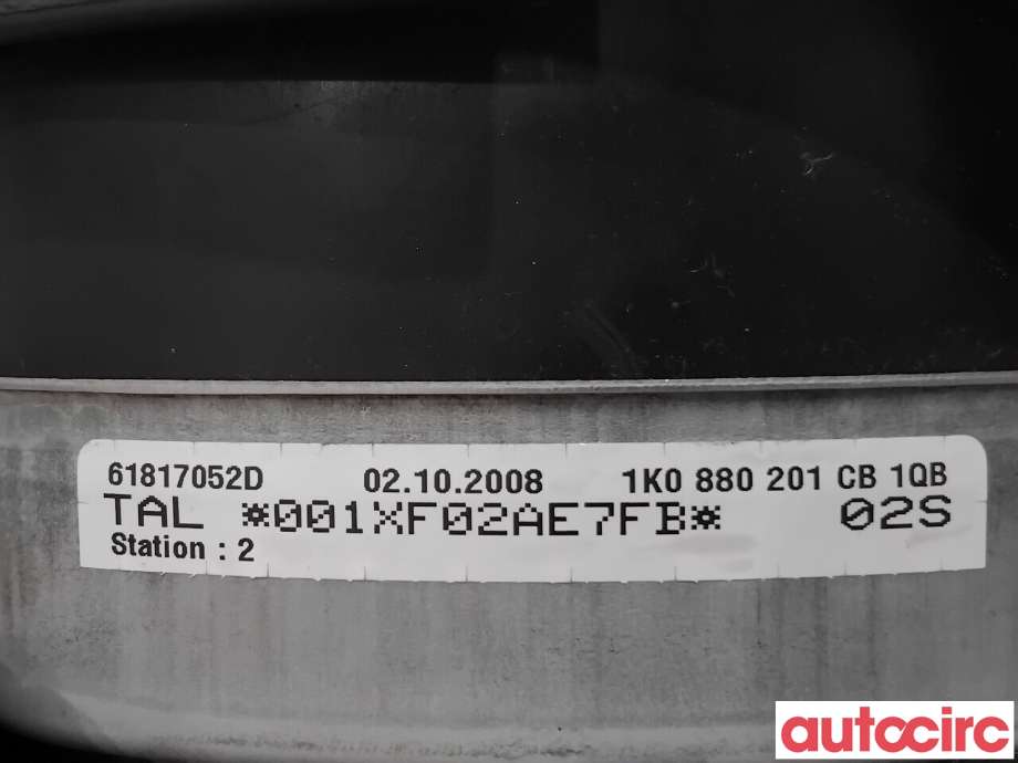 Airbag rattpute til VW Scirocco 2008-2013  (VOLKSWAGEN|1K0880201CB|61817052D)