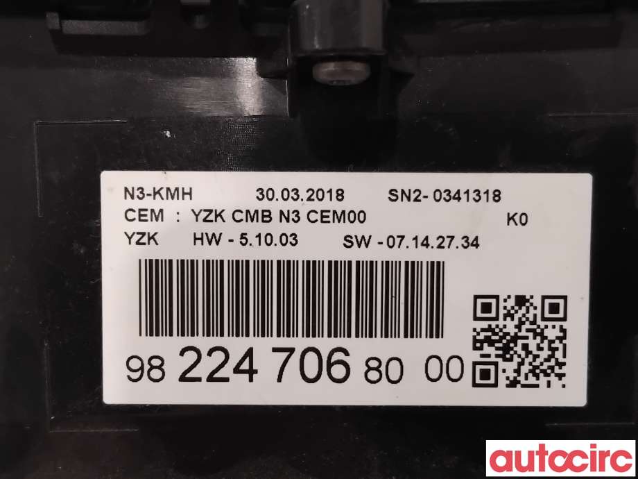 Instrumentpanel til Toyota Proace 2016-->> (Type II) (TOYOTA|SU001A5021||9817543580)