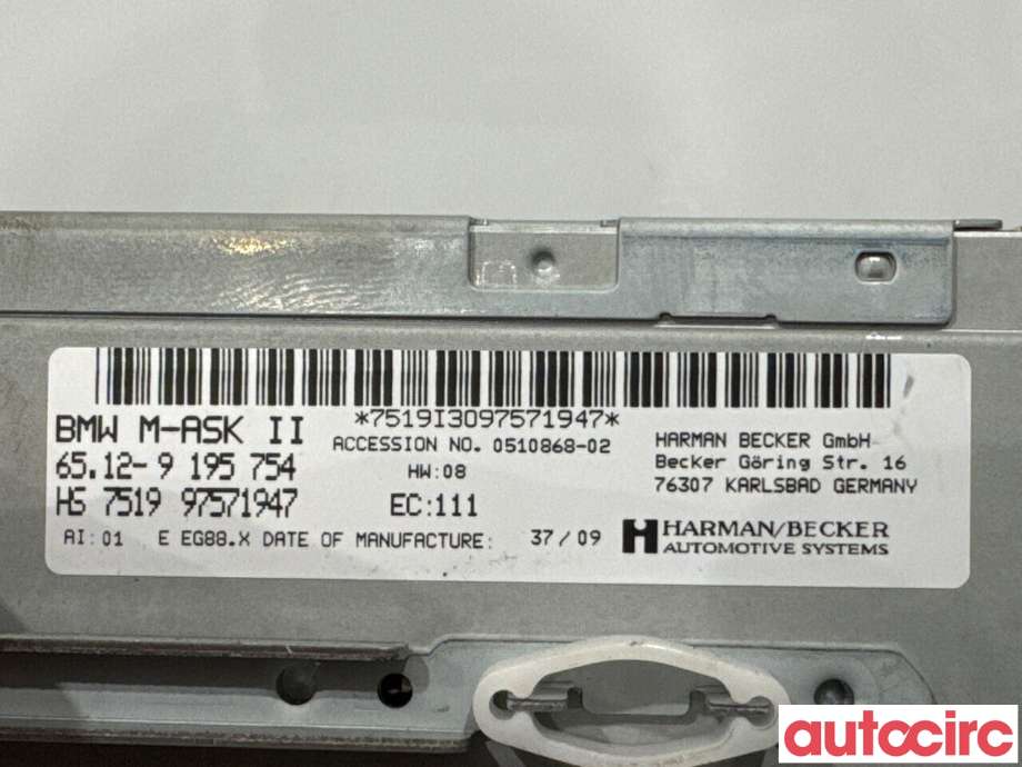 Bilstereo til BMW 5-Serie 2003-2010 (E60/E61) (E60/E61) (BMW|65129196760||6512-9195754)